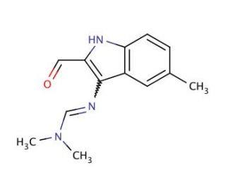 N&prime;-(2-Formyl-5-methyl-1H-indol-3-yl)-N,N-dimethylimidoformamide - chemical structure image