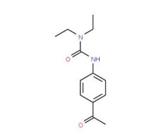 N&prime;-(4-acetylphenyl)-N,N-diethylurea - chemical structure image