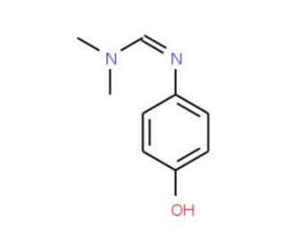 N&prime;-(4-Hydroxyphenyl)-N,N-dimethylformamidine (CAS 2350-51-8) - chemical structure image