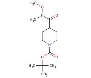 N&prime;-Boc-N-methoxy-N-methylpiperidine-4-carboxamide (CAS 139290-70-3) - chemical structure image