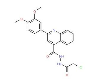 N&prime;-(chloroacetyl)-2-(3,4-dimethoxyphenyl)quinoline-4-carbohydrazide - chemical structure image