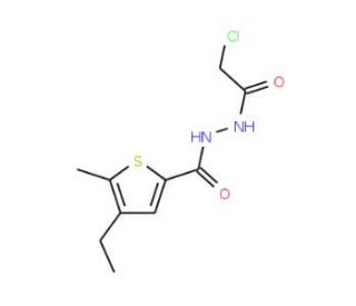 N&prime;-(chloroacetyl)-4-ethyl-5-methylthiophene-2-carbohydrazide - chemical structure image