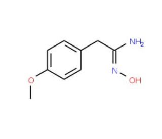 N&prime;-hydroxy-2-(4-methoxyphenyl)ethanimidamide - chemical structure image