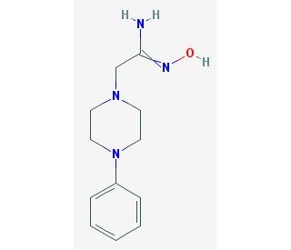 N&prime;-hydroxy-2-(4-phenylpiperazin-1-yl)ethanimidamide - chemical structure image
