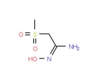 N&prime;-Hydroxy-2-(methylsulfonyl)ethanimidamide (CAS 446276-20-6) - chemical structure image
