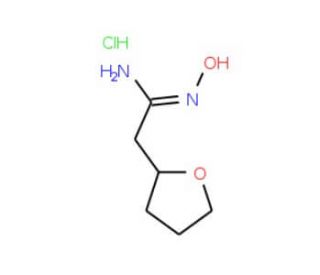 N&prime;-hydroxy-2-(oxolan-2-yl)ethanimidamide hydrochloride - chemical structure image