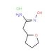 N′-hydroxy-2-(oxolan-2-yl)ethanimidamide hydrochloride - chemical structure image