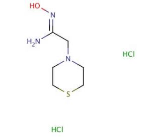 N&prime;-hydroxy-2-(thiomorpholin-4-yl)ethanimidamide dihydrochloride - chemical structure image