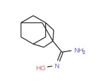 N&prime;-hydroxyadamantane-1-carboximidamide (CAS 53658-91-6) - chemical structure image