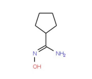 N&prime;-hydroxycyclopentanecarboximidamide (CAS 99623-12-8) - chemical structure image