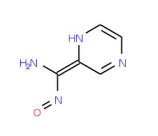 N&prime;-Hydroxypyrazine-2-carboximidamide (CAS 51285-05-3) - chemical structure image