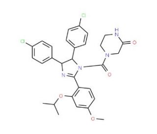 (&plus;)-Nutlin-3 (CAS 675576-97-3) - chemical structure image