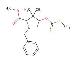 O-[(2S)-3,3-Dimethyl-N-benzyl-proline Methyl Ester] S-Methyl Xanthate - chemical structure image