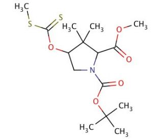O-[(2S)-3,3-Dimethyl-N-boc-proline Methyl Ester] S-Methyl Xanthate - chemical structure image