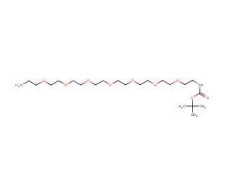 O-(2-Aminoethyl)-O&prime;-[2-(Boc-amino)ethyl]hexaethylene glycol (CAS 206265-98-7) - chemical structure image