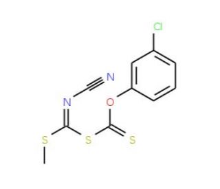O-(3-Chlorophenyl) S-[cyanamide(methylthio)-methyl]carbonodithioate - chemical structure image