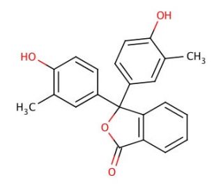 o-Cresolphthalein (CAS 596-27-0) - chemical structure image