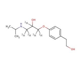 O-Desmethyl Metoprolol-d5 (CAS 1189981-81-4) - chemical structure image