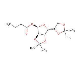 O-n-Butanoyl-2,3,5,6-O-diisopropylidene-&alpha;-D-mannofuranoside (CAS 177562-07-1) - chemical structure image