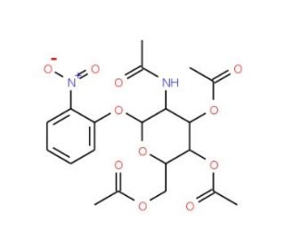 o-Nitrophenyl 2-Acetamido-2-deoxy-3,4,6-tri-O-acetyl-&alpha;-D-glucopyranoside (CAS 13264-91-0) - chemical structure image