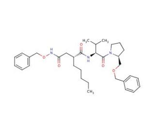 O-O-Dibenzyl-(&minus;)-actinonin (CAS 460754-33-0) - chemical structure image