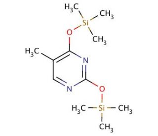 O,O&prime;-Bis(trimethylsilyl)thymine (CAS 7288-28-0) - chemical structure image