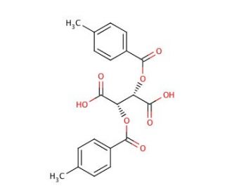 (&plus;)-O,O&prime;-Di-p-toluoyl-D-tartaric acid (CAS 32634-68-7) - chemical structure image