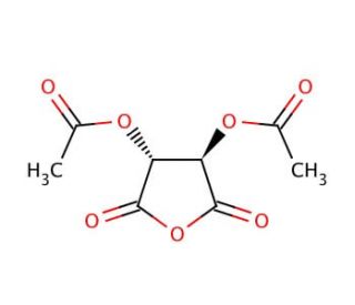 (&plus;)-O,O&prime;-Diacetyl-L-tartaric anhydride (CAS 6283-74-5) - chemical structure image