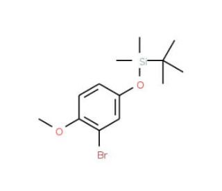 O-t-Butyldimethylsilyl 3-bromo-4-methoxyphenol (CAS 1133116-37-6) - chemical structure image