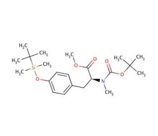 O-tert-Butyldimethylsilyl-N-methyl-N-t-butoxycarbonyl-L-tyrosine, Me Ester (CAS 112196-58-4) - chemical structure image