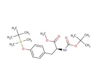 O-tert-Butyldimethylsilyl-N-t-butoxycarbonyl-L-tyrosine, Methyl Ester (CAS 112196-57-3) - chemical structure image