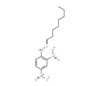 Octanal 2,4-dinitrophenylhydrazone (CAS 1726-77-8) - chemical structure image