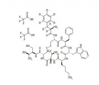 Octreotide-phenylalanine-d8 di-Trifluoroacetic Acid Salt - chemical structure image