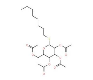 Octyl 2,3,4,6-tetra-O-acetyl-b-D-thioglucopyranoside (CAS 85618-26-4) - chemical structure image