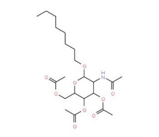 Octyl 2-Acetamido-2-deoxy-3,4,6-tri-O-acetyl-&beta;-D-glucopyranoside (CAS 173725-22-9) - chemical structure image