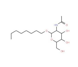 Octyl 2-Acetamido-2-Deoxy-&beta;-D-Glucopyranoside (CAS 147126-58-7) - chemical structure image