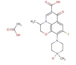 Ofloxacin N-Oxide Acetic Acid Salt (Mixture of Diastereomers) (CAS 104721-52-0) - chemical structure image