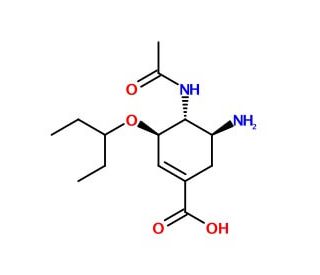 Oseltamivir Acid (CAS 187227-45-8) - chemical structure image