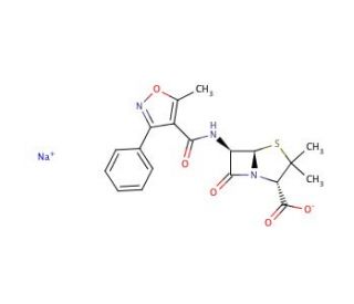 Oxacillin sodium salt (CAS 1173-88-2) - chemical structure image