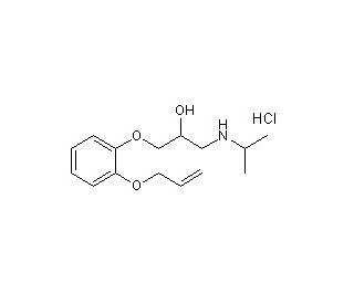 Oxprenolol hydrochloride (CAS 6452-73-9) - chemical structure image