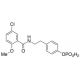 p-[2-[(5-Chloro-2-methoxybenzoyl)amino]ethyl]benzenephosphonate (CAS 594854-55-4) - chemical structure image
