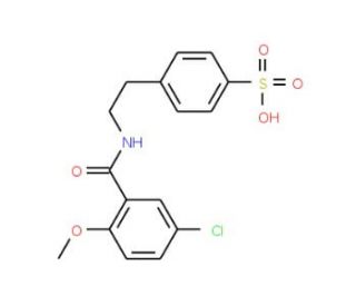 p-[2-[(5-Chloro-2-methoxybenzoyl)amino]ethyl]benzenesulfonic Acid (CAS 33924-53-7) - chemical structure image