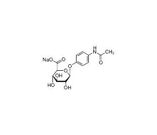 p-Acetamidophenyl &beta;-D-glucuronide sodium salt (CAS 120595-80-4) - chemical structure image