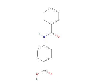 p-(Benzoylamino)benzoic Acid (CAS 582-80-9) - chemical structure image