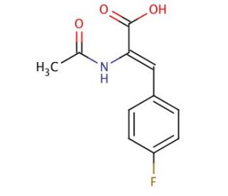 p-Fluoro-&alpha;-acetamidocinnamic Acid (CAS 111649-72-0) - chemical structure image