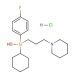 p-Fluorohexahydro-sila-difenidol hydrochloride (CAS 116679-83-5) - chemical structure image
