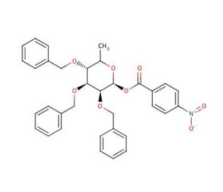 p-Nitrobenzoyl-2,3,4-tri-O-benzyl-&alpha;,&beta;-L-fucopyranose (CAS 151909-88-5) - chemical structure image