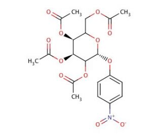 p-Nitrophenyl 2,3,4,6-Tetra-O-acetyl-α-D-galactopyranoside (CAS 17042-39-6) - chemical structure image