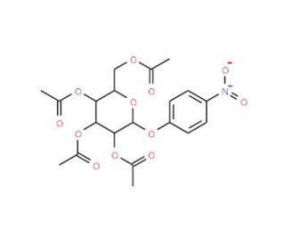 p-Nitrophenyl-2,3,4,6-tetra-O-acetyl-&alpha;-D-glucopyranoside (CAS 14131-42-1) - chemical structure image
