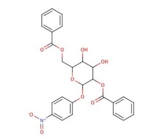 p-Nitrophenyl 2,6-Di-O-benzoyl-&alpha;-D-galactopyranoside (CAS 135216-30-7) - chemical structure image